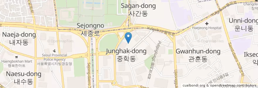 Mapa de ubicacion de 테라로사커피 광화문점 en Zuid-Korea, Seoel, 종로구, 종로1·2·3·4가동.