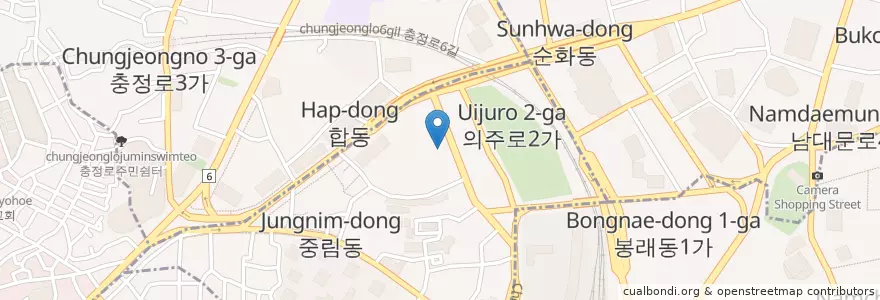 Mapa de ubicacion de 중림장설렁탕 (백종원3대천왕, 설렁탕,도가니탕) en کره جنوبی, سئول, 중구.