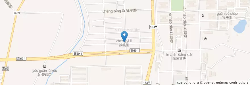 Mapa de ubicacion de Bonjour en تايوان, كاوهسيونغ, 鳳山區.