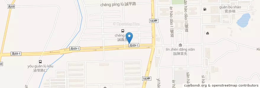 Mapa de ubicacion de 美而美 en Taiwan, Kaohsiung, Fengshan District.