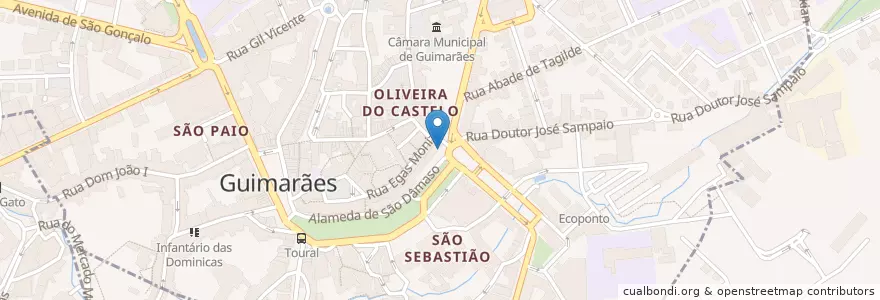Mapa de ubicacion de Deguste by Pedro Pinto en پرتغال, Norte, Braga, Ave, Guimarães, Oliveira, São Paio E São Sebastião.