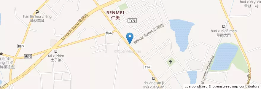 Mapa de ubicacion de 六扇門火鍋 en Tayvan, 桃園市, 中壢區.