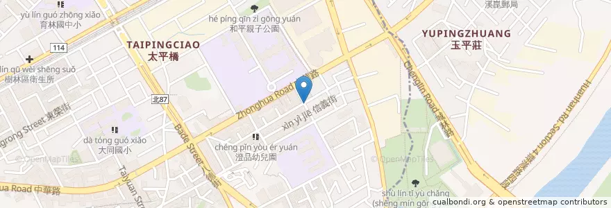Mapa de ubicacion de 大嘴巴 en Taiwan, New Taipei, Shulin District.
