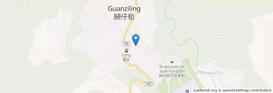 Mapa de ubicacion de 木屋庭園 en Taiwán, 臺南市, 白河區.