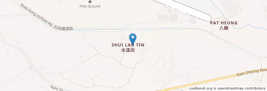 Mapa de ubicacion de 水流田村公廁 Shui Lau Tin Tsuen Public Toilet en Китай, Гонконг, Гуандун, Новые Территории, 元朗區 Yuen Long District.