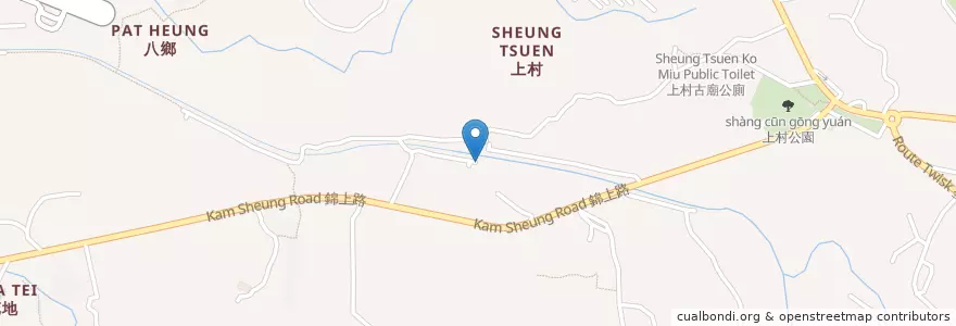 Mapa de ubicacion de 杜屋村公廁 To Uk Tsuen Public Toilet en China, Hong Kong, Cantão, Novos Territórios, 元朗區 Yuen Long District.