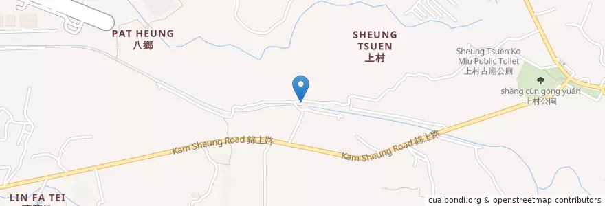 Mapa de ubicacion de 八鄉上村永慶圍公廁 Pat Heung Sheung Tsuen Wing Hing Wai Public Toilet en China, Hong Kong, Guangdong, Wilayah Baru, 元朗區 Yuen Long District.