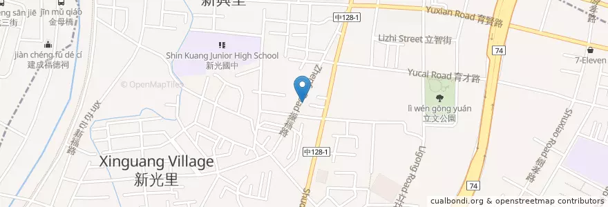 Mapa de ubicacion de 光大山東饅頭 en تایوان, تایچونگ, 太平區.