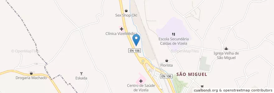Mapa de ubicacion de Manulo Snack-Bar en Portugal, Norte, Braga, Ave, Vizela, Caldas De Vizela.