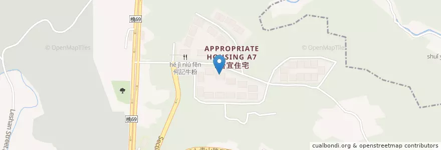 Mapa de ubicacion de 麵餓心膳 en Taiwan, 桃園市, 龜山區.