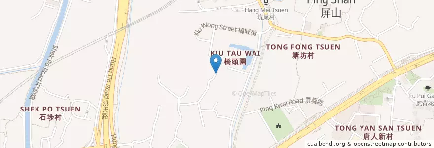 Mapa de ubicacion de 屏山洪屋村公廁 Ping Shan Hung Uk Tsuen Public Toilet en Китай, Гонконг, Гуандун, Новые Территории, 元朗區 Yuen Long District.