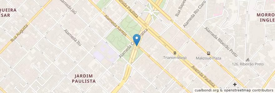 Mapa de ubicacion de Ponto de Táxi Casa Branca en 巴西, 东南部, 圣保罗, Região Geográfica Intermediária De São Paulo, Região Metropolitana De São Paulo, Região Imediata De São Paulo, 聖保羅.