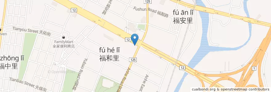 Mapa de ubicacion de 黑豬排骨飯 en Taiwan, Taichung, 西屯區.