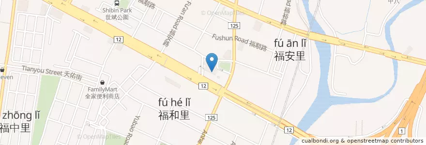 Mapa de ubicacion de 喆園鮑魚中餐廳 en 臺灣, 臺中市, 西屯區.