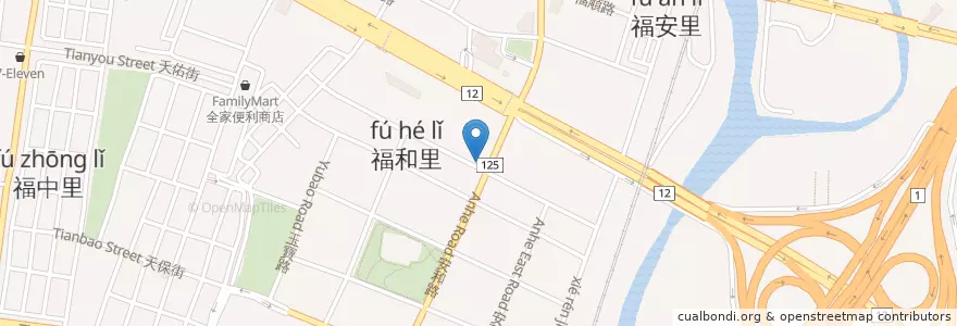 Mapa de ubicacion de 頂園燒鵝担仔廚房 en 臺灣, 臺中市, 西屯區.