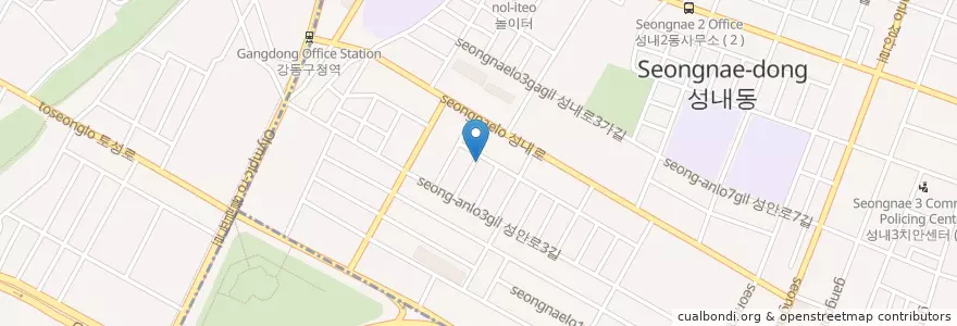 Mapa de ubicacion de 성내대구탕 (생생정보통) en 韩国/南韓, 首尔, 松坡區, 성내동, 성내2동.