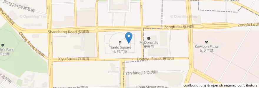 Mapa de ubicacion de 屈臣氏 en China, Sichuan, 成都市, 西御河街道(Xiyuhe).