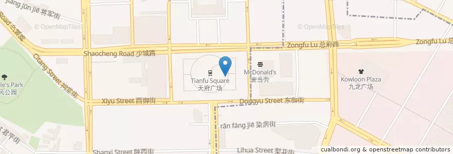 Mapa de ubicacion de Costa Coffee en Cina, Sichuan, 成都市, 西御河街道(Xiyuhe).