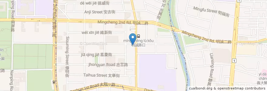 Mapa de ubicacion de 汕頭香Q麵 en تايوان, كاوهسيونغ, 三民區, 左營區.