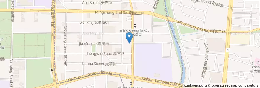 Mapa de ubicacion de 來梭ABC外語補習班 en تايوان, كاوهسيونغ, 三民區, 左營區.