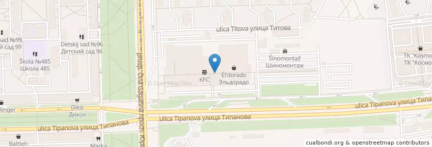 Mapa de ubicacion de Elton Coffee en Russie, District Fédéral Du Nord-Ouest, Oblast De Léningrad, Saint-Pétersbourg, Московский Район, Округ Гагаринское.
