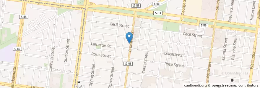 Mapa de ubicacion de The Roy en 오스트레일리아, Victoria, City Of Yarra.