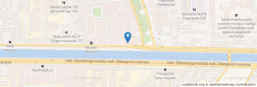 Mapa de ubicacion de Mr E en Russland, Föderationskreis Nordwest, Oblast Leningrad, Sankt Petersburg, Адмиралтейский Район, Екатерингофский Округ.