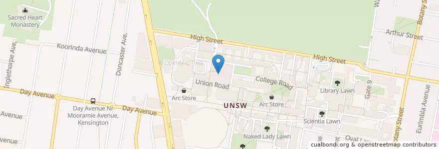 Mapa de ubicacion de Michael Crouch Innovation Centre en Australia, Nuovo Galles Del Sud, Sydney, Randwick City Council.