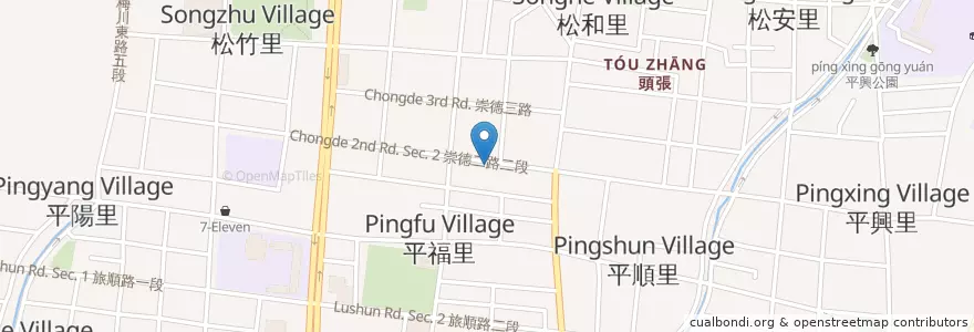 Mapa de ubicacion de 尚毅牛肉麵 en Тайвань, Тайчжун, 北屯區.