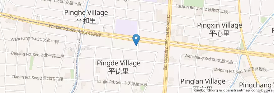Mapa de ubicacion de 晨間廚房 en Tayvan, Taichung, 北屯區.