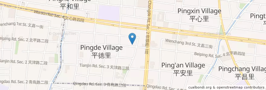 Mapa de ubicacion de 澳仔排骨酥湯 en تایوان, تایچونگ, 北屯區.