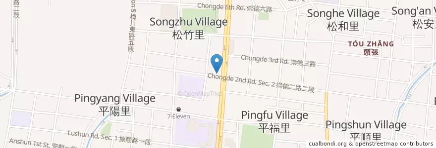 Mapa de ubicacion de 多那之 en 臺灣, 臺中市, 北屯區.