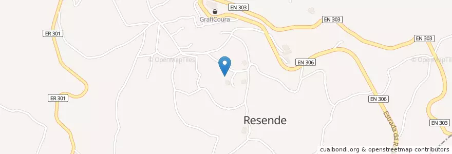 Mapa de ubicacion de Paredes de Coura e Resende en 葡萄牙, 北部大區, Alto Minho, Viana Do Castelo, Paredes De Coura, Paredes De Coura E Resende.