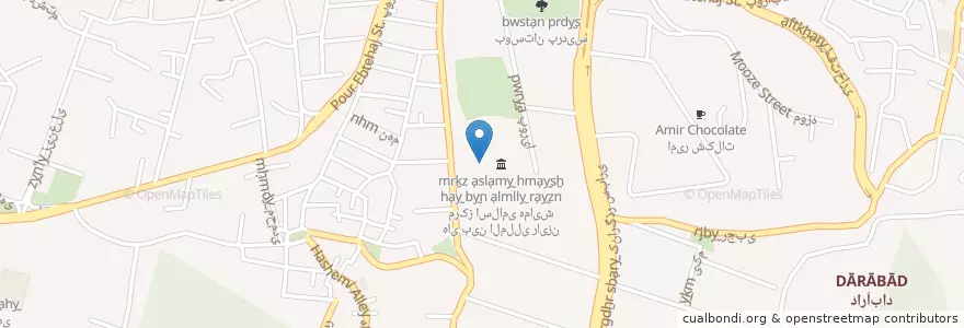 Mapa de ubicacion de مرکز دایره المعارف بزرگ اسلامی en 이란, 테헤란, شهرستان شمیرانات, 테헤란, بخش رودبار قصران.