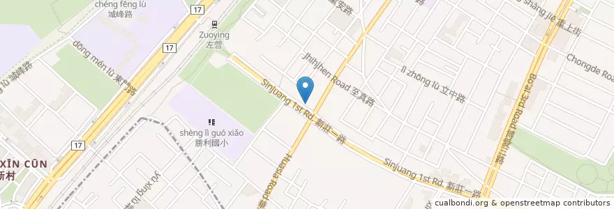 Mapa de ubicacion de 哈利路亞恩典教會 en Taiwan, Kaohsiung, 左營區.