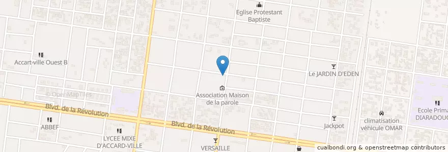 Mapa de ubicacion de Vita Force en Burquina Faso, Hauts-Bassins, Houet.