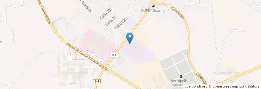 Mapa de ubicacion de Filial Universidad de Ciencias Médicas de Granma en キューバ, Granma, Manzanillo, Ciudad De Manzanillo.