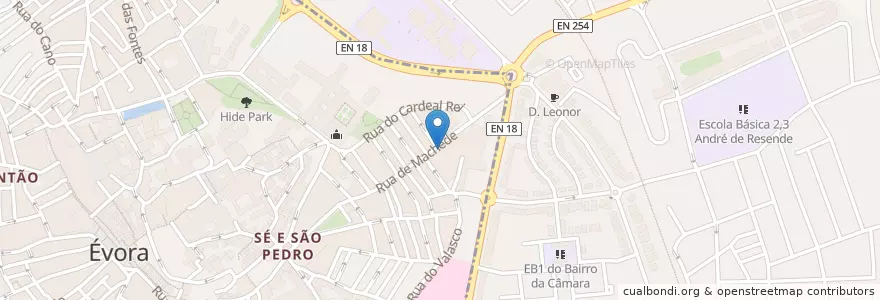 Mapa de ubicacion de A Grelha en Portekiz, Alentejo, Alentejo Central, Évora, Évora, Bacelo E Senhora Da Saúde, Évora.