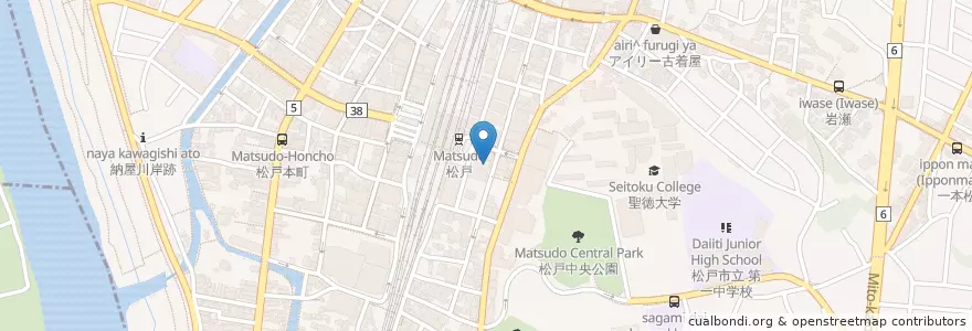 Mapa de ubicacion de 維新號 en 日本, 千葉県, 松戸市.