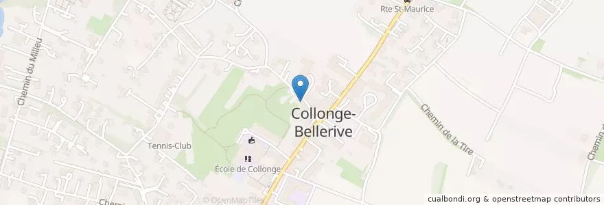 Mapa de ubicacion de Collonge Café en Schweiz/Suisse/Svizzera/Svizra, Genève, Genève, Collonge-Bellerive.