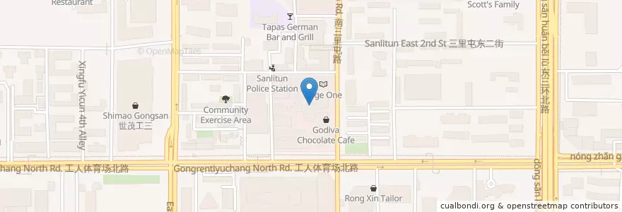 Mapa de ubicacion de Putien en China, Beijing, Hebei, Chaoyang District.