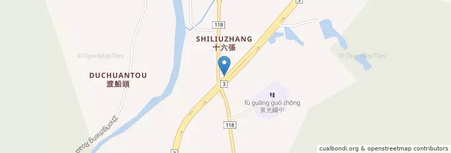 Mapa de ubicacion de 十六張客家小吃 en Taïwan, Province De Taïwan, Comté De Hsinchu, 關西鎮.