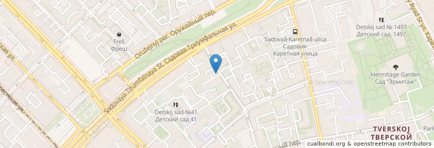 Mapa de ubicacion de Моя кузина en Russia, Distretto Federale Centrale, Москва, Центральный Административный Округ, Тверской Район.