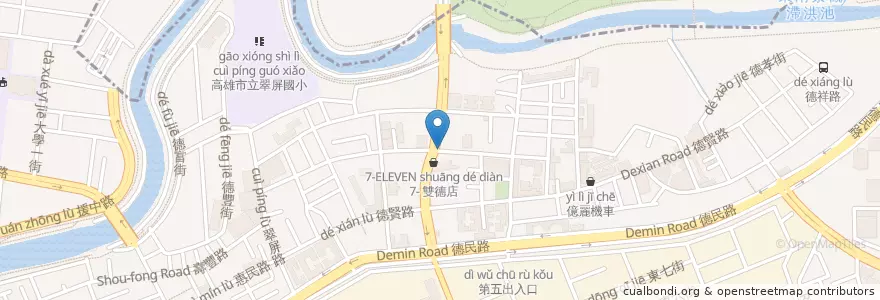 Mapa de ubicacion de 在地酒館 en Taiwan, Kaohsiung, 楠梓區.