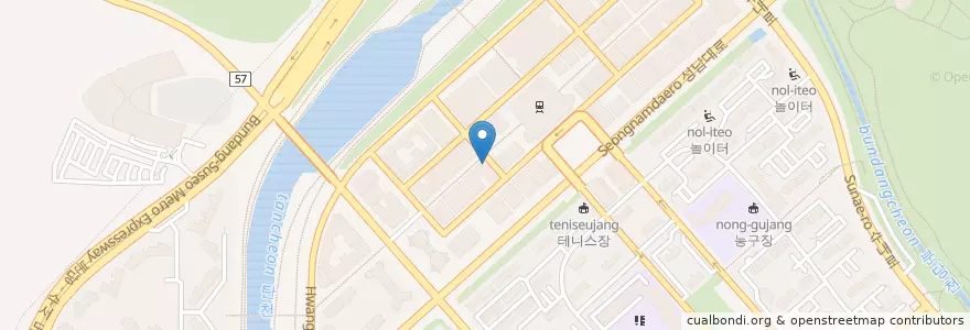 Mapa de ubicacion de NH농협 en Corea Del Sur, Gyeonggi, 분당구.