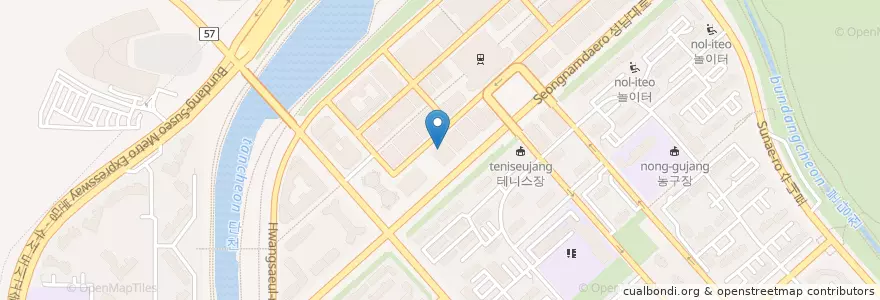 Mapa de ubicacion de 신한은행 en South Korea, Gyeonggi-Do, Bundang-Gu.