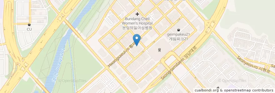 Mapa de ubicacion de KEB 하나은행 en Corea Del Sud, Gyeonggi, 분당구.