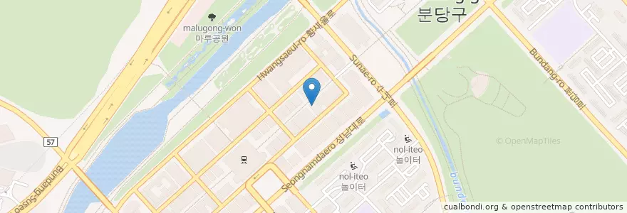 Mapa de ubicacion de 원복집 en Südkorea, Gyeonggi-Do, 분당구.