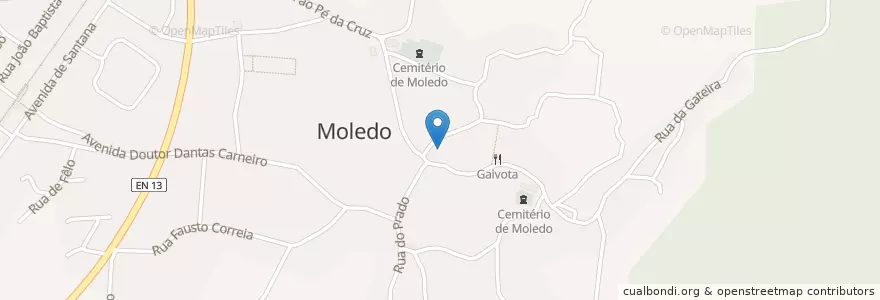 Mapa de ubicacion de Moledo e Cristelo en Portugal, Nord, Alto Minho, Viana Do Castelo, Caminha, Moledo E Cristelo.