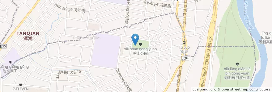 Mapa de ubicacion de 市民運動涼亭 en تایوان, 新北市, 中和區.